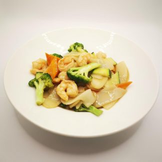 Gnocchi di riso con gamberi e verdure